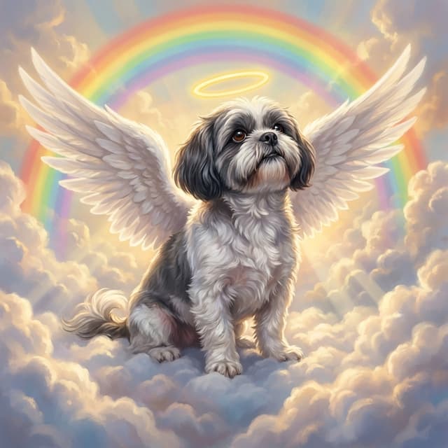 Heavenly Crossing pet portrait style