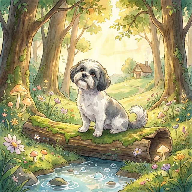 Studio Ghibli pet portrait style